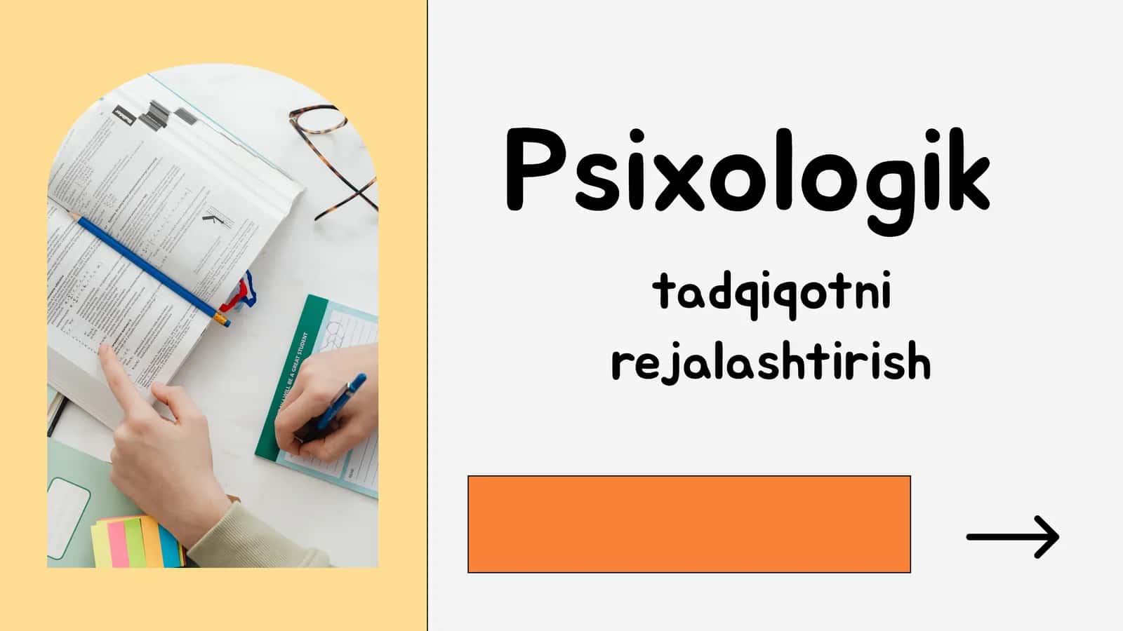 Psixologik tadqiqotni rejalashtirish