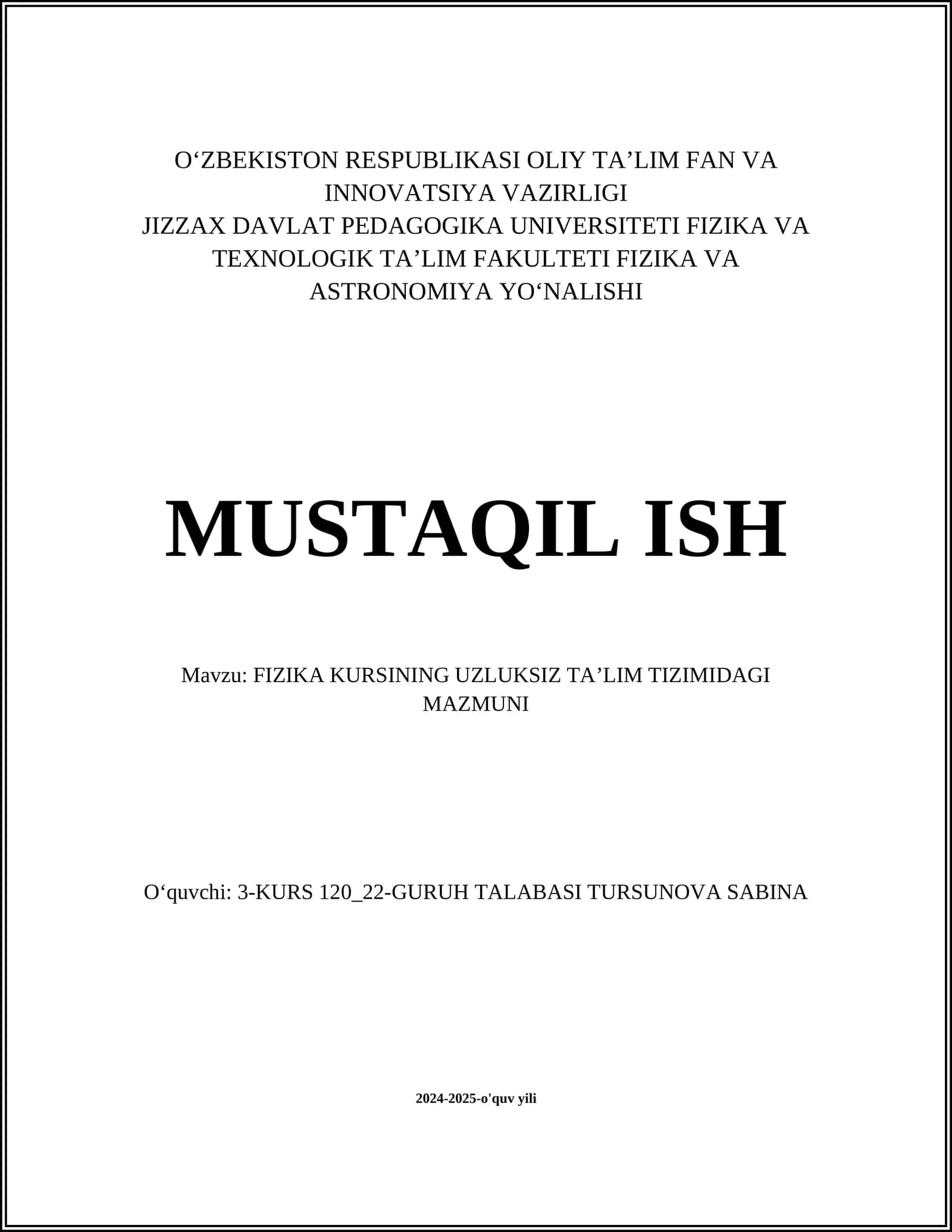Mexanika asoslari