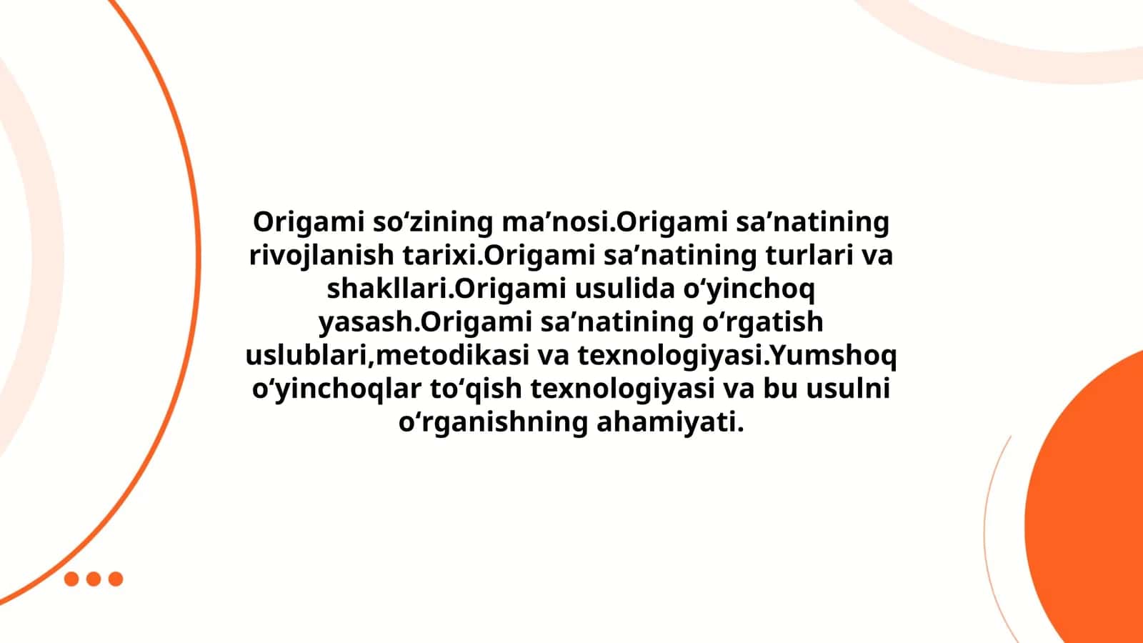 Origami haqida ma'lumot