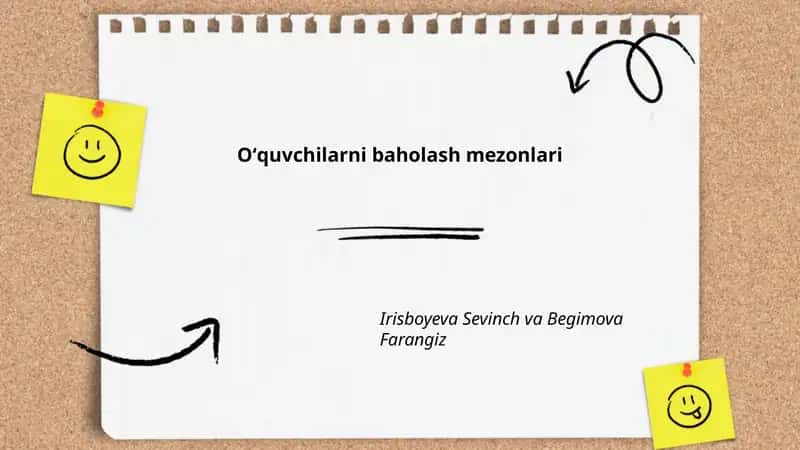 Oʻquvchilarni baholash mezonlari