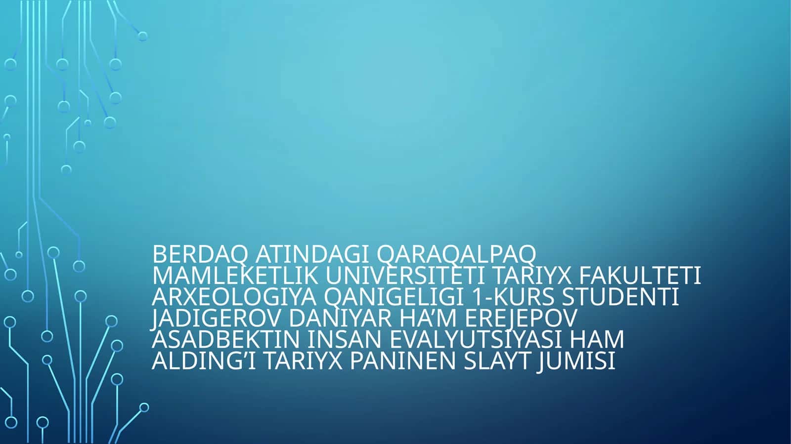 Son’g’I uruw jamat basqishi