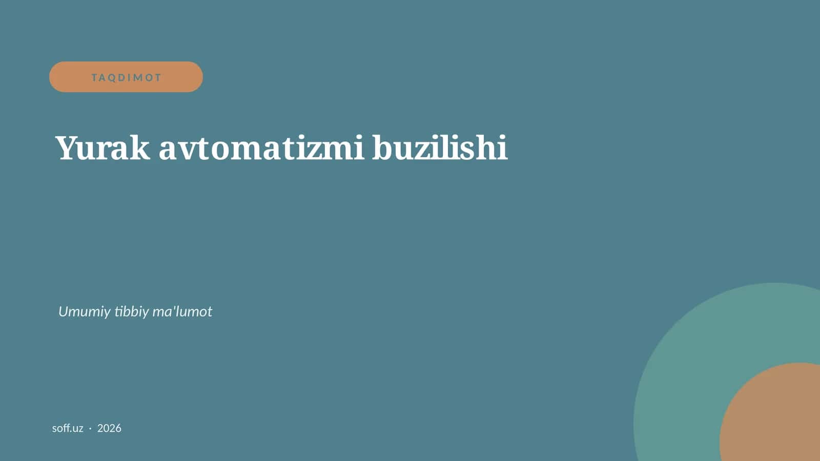 Yurak avtomatizmi buzilishi