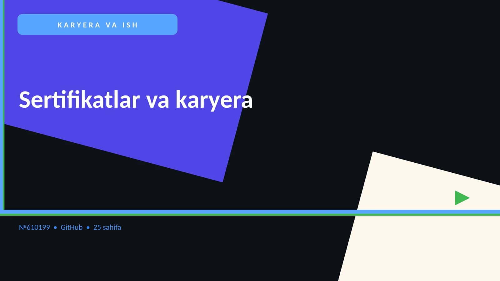 Sertifikatlar va Karyera