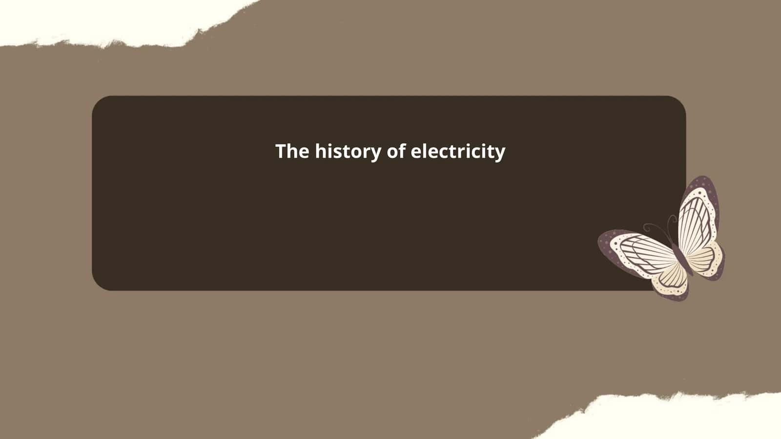 The history of electricity