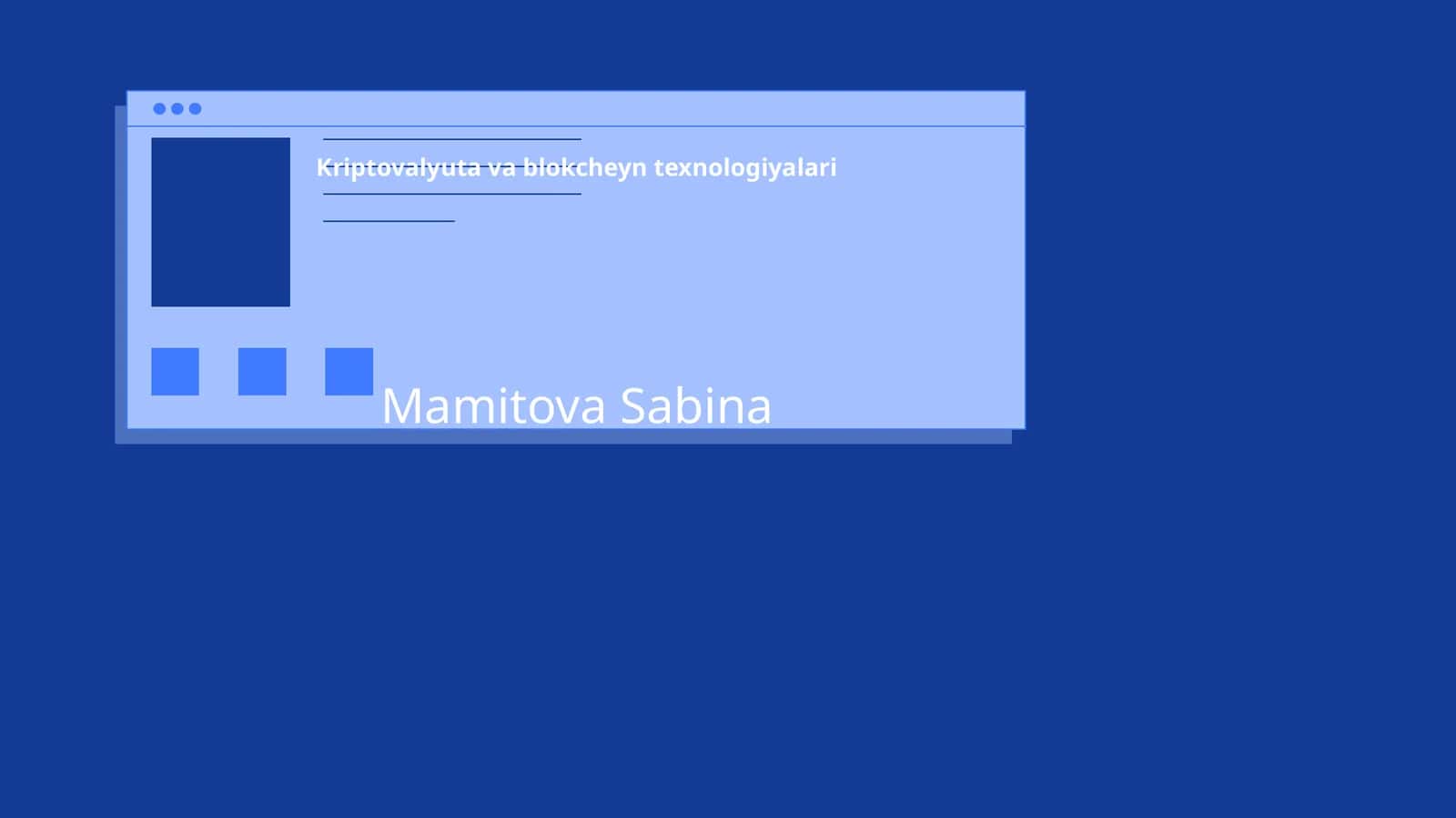 Kriptovalyuta va blokcheyn texnologiyalari