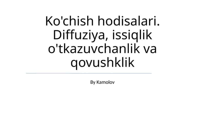 Ko'chish hodisalari