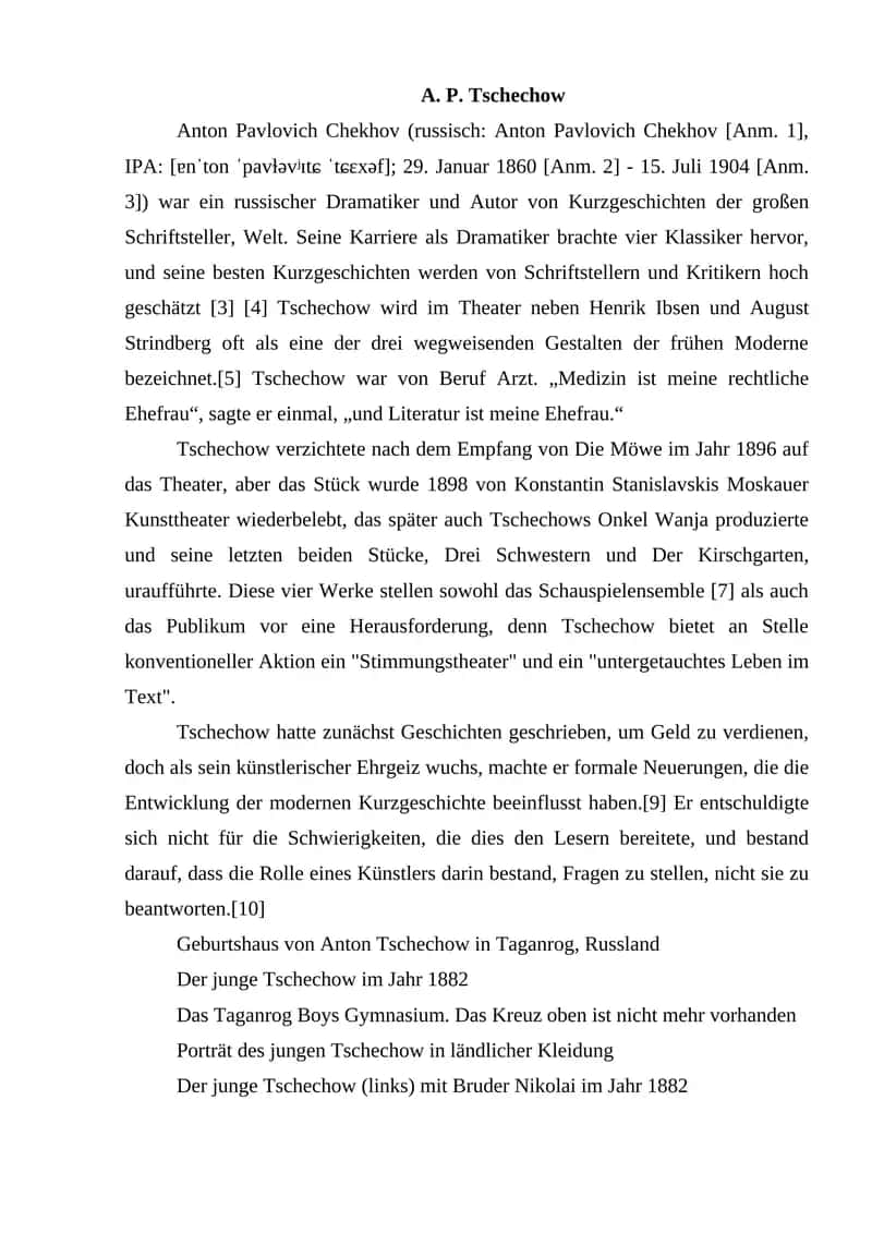 A. P. Tschechow nemischa