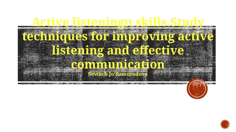 Active Listening Skills