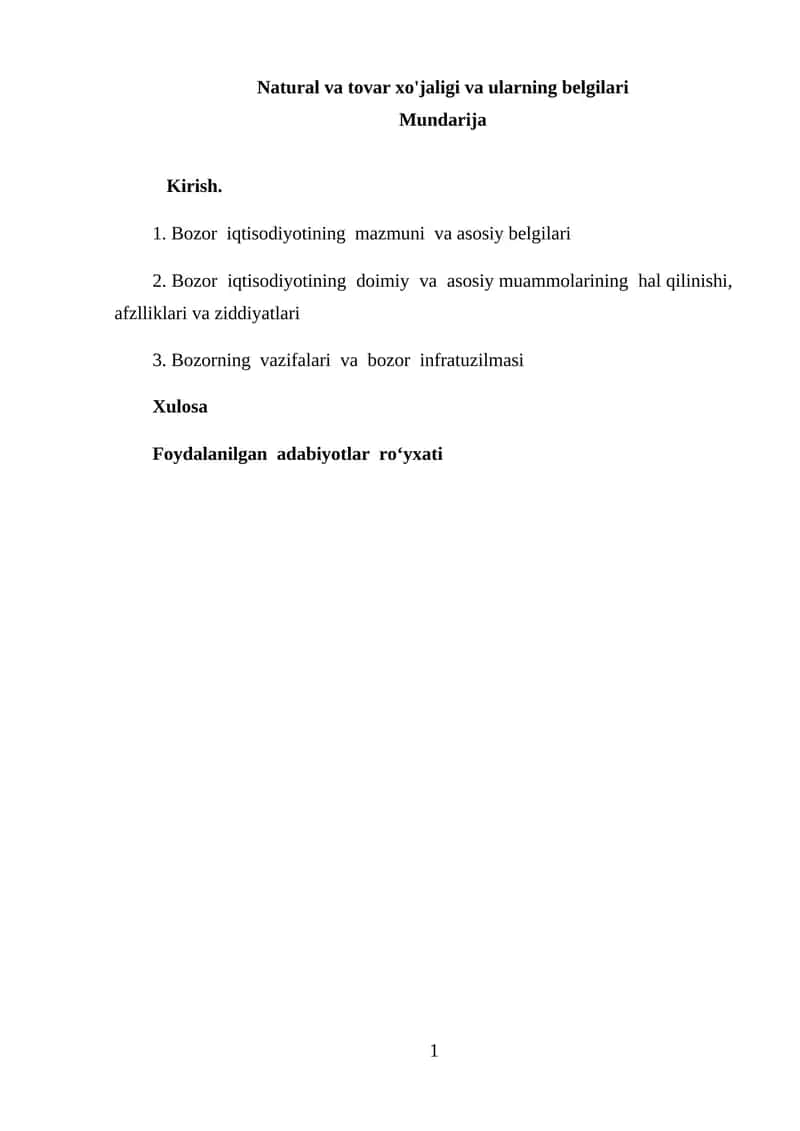 Bozor iqtisodiyoti