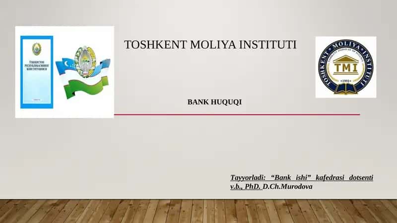 BANK OPERATSIYALARI VA BANK BITIMLARI, BANKLARDA HISOB-QITOB MUNOSABATLARINING HUQUQIY ASOSLARI