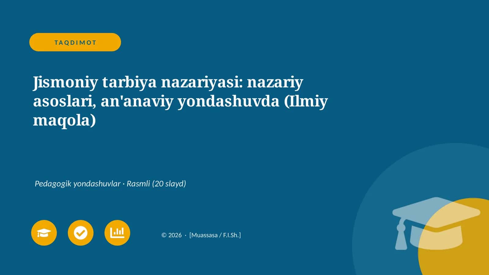 Jismoniy tarbiya nazariyasi: nazariy asoslari, an'anaviy yondashuvda (Ilmiy maqola)