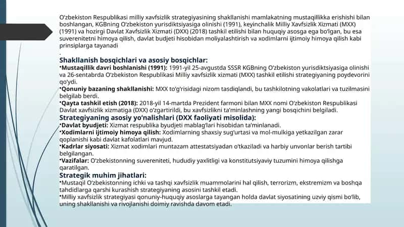 XAVFSIZLIK ASOSLARI