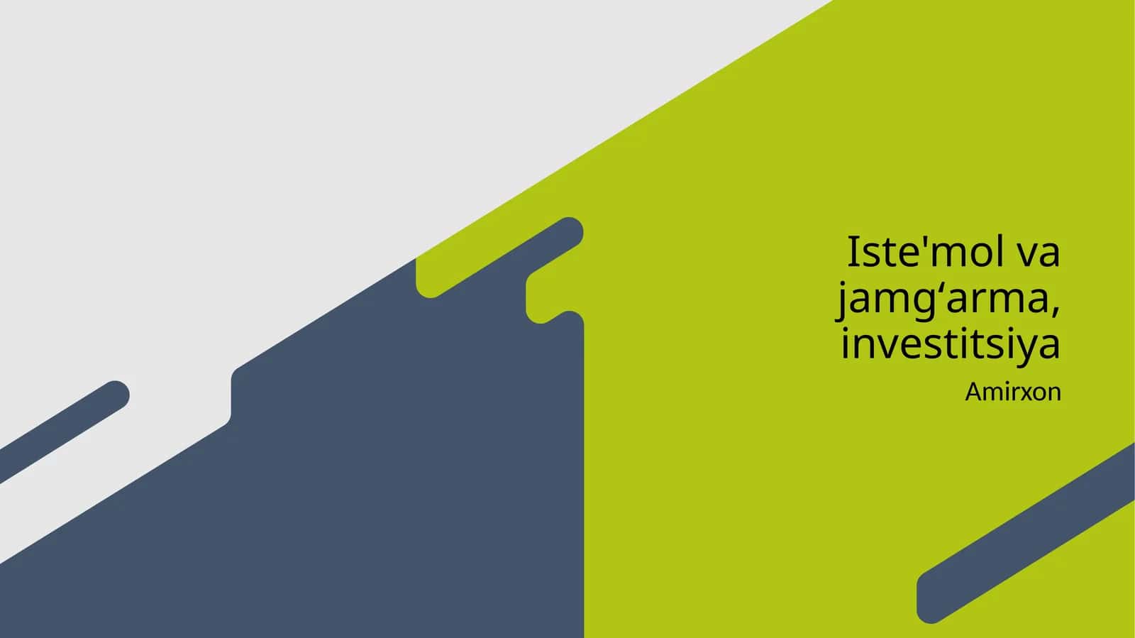 Iste'mol va jamgʻarma, investitsiya