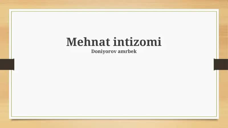 Mehnat intizomi