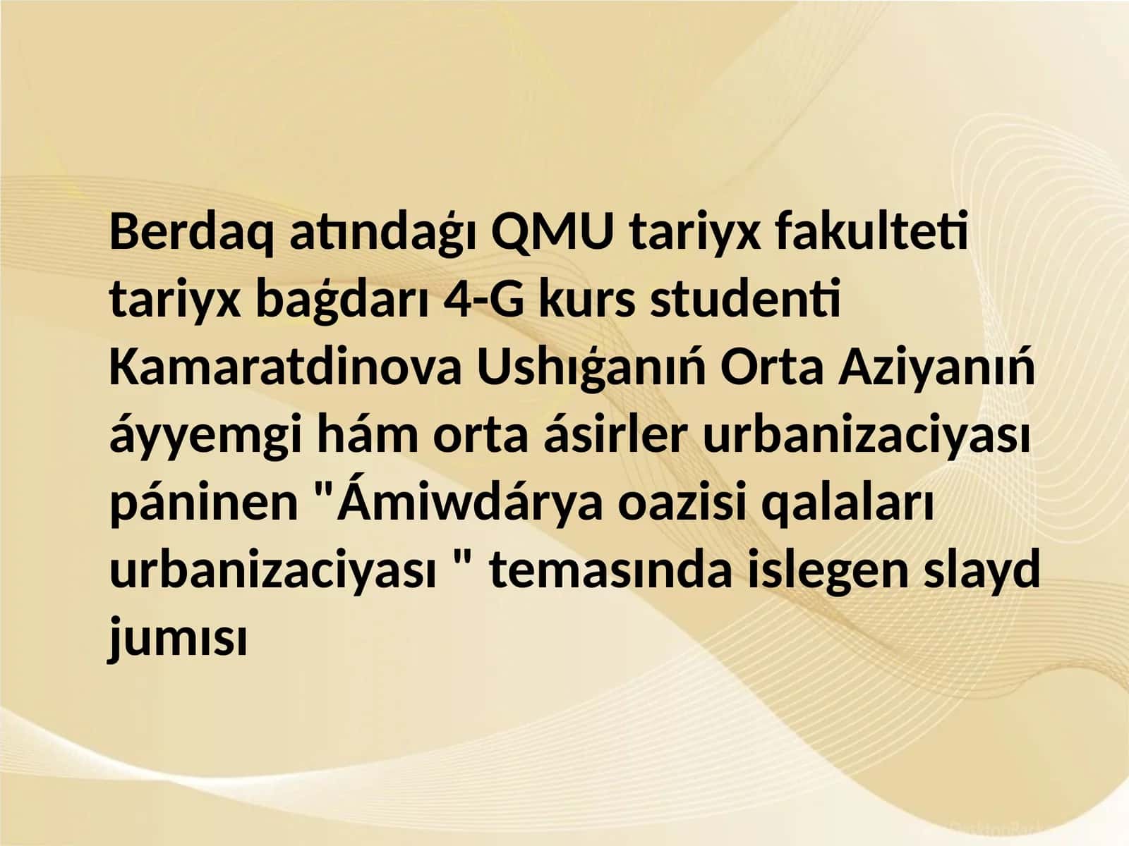 Termiz qalasi urbanizaciyasi
