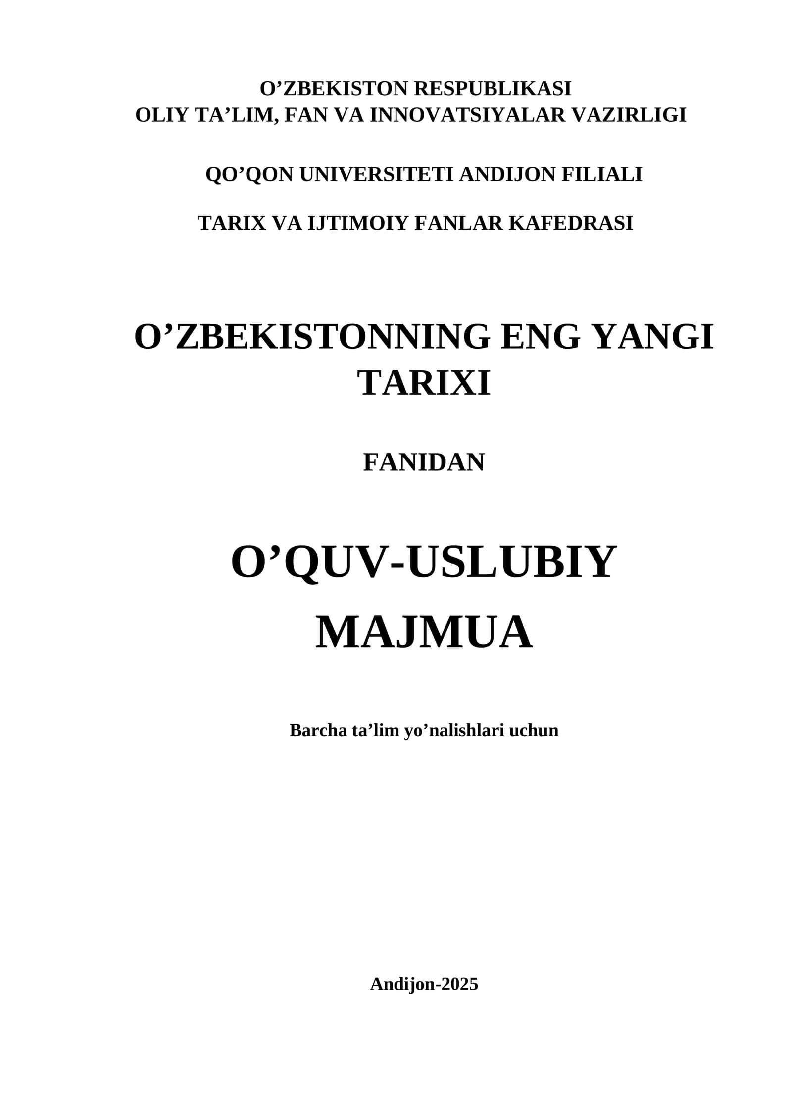 Yangi O’zbekistonda Prezident Sh.M.Mirziyoyev rahbarligi va tashabbusi ostida amalga oshirilayotgan islohotlar