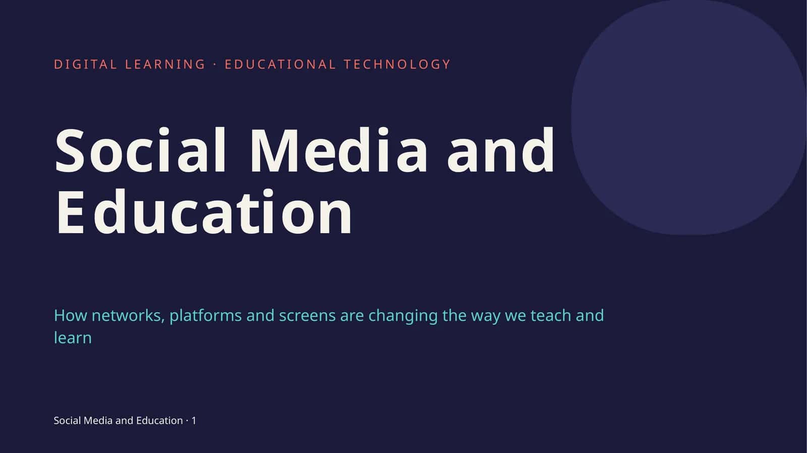 Social Media and Education