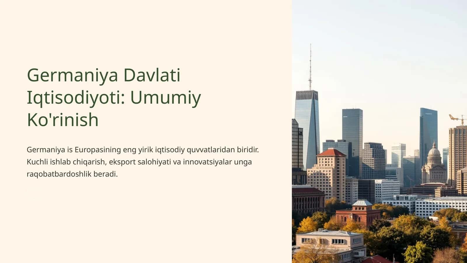 Germaniya Davlati Iqtisodiyoti