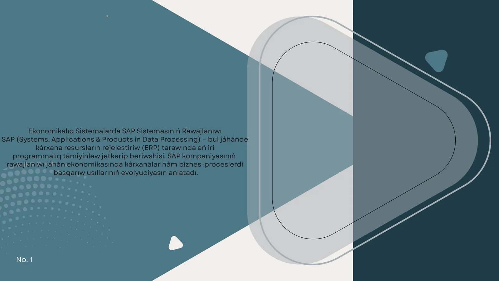 Ekonomikalıq Sistemalarda SAP Sistemasınıń Rawajlanıwı