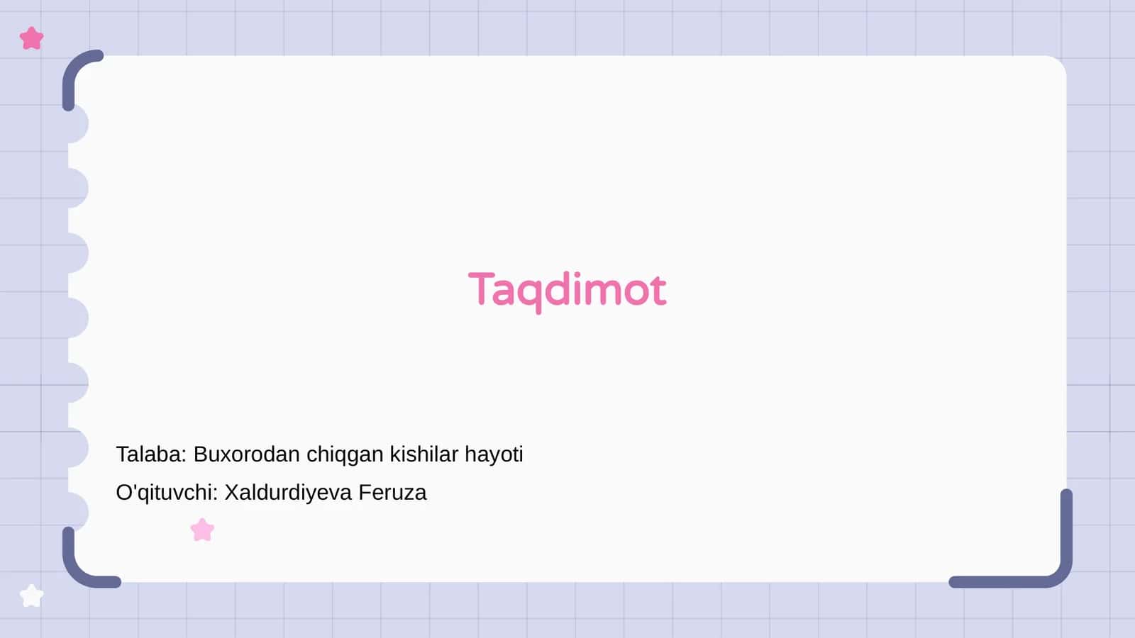 Taqdimot