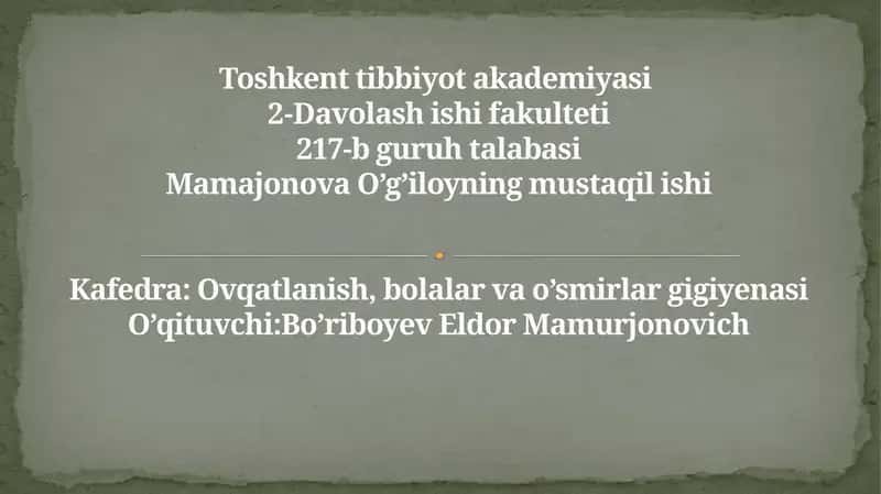 Kimyoviy qurol. Zaharli moddalarning tasnifi. Kimyoviy vaziyatlarni baholash