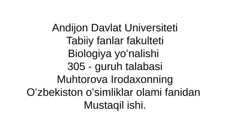Biologiya yoʻnalishi