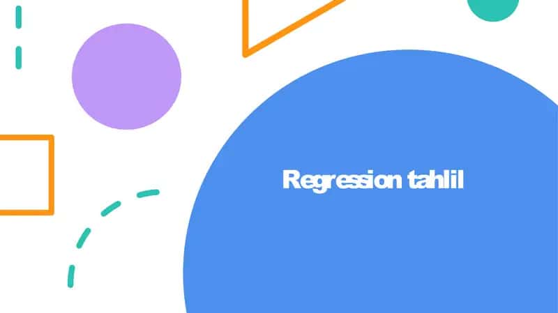 Regression tahlil