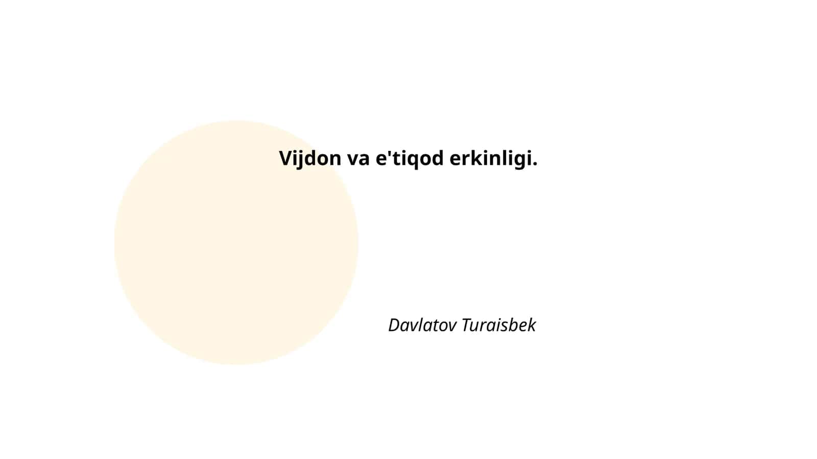Vijdon va e'tiqod erkinligi