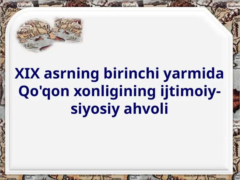 XIX asrning birinchi yarmida Qo'qonxonligi