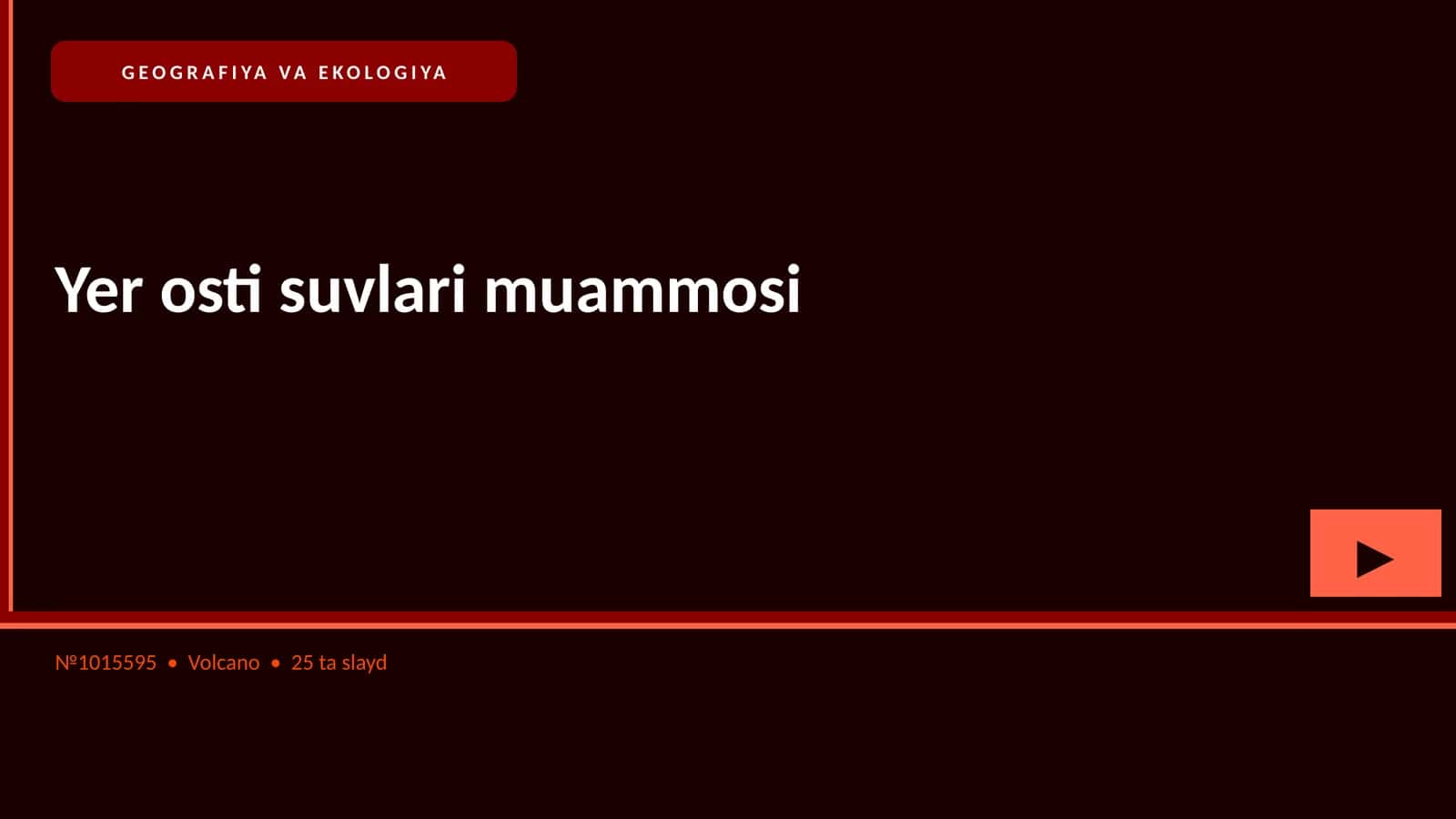 GEOGRAFIYA VA EKOLOGIYA