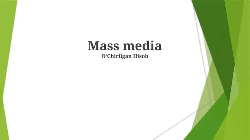 Mass media