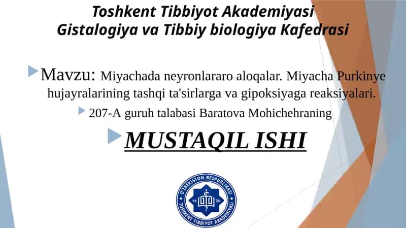 Miyacha neyronlararo aloqalar