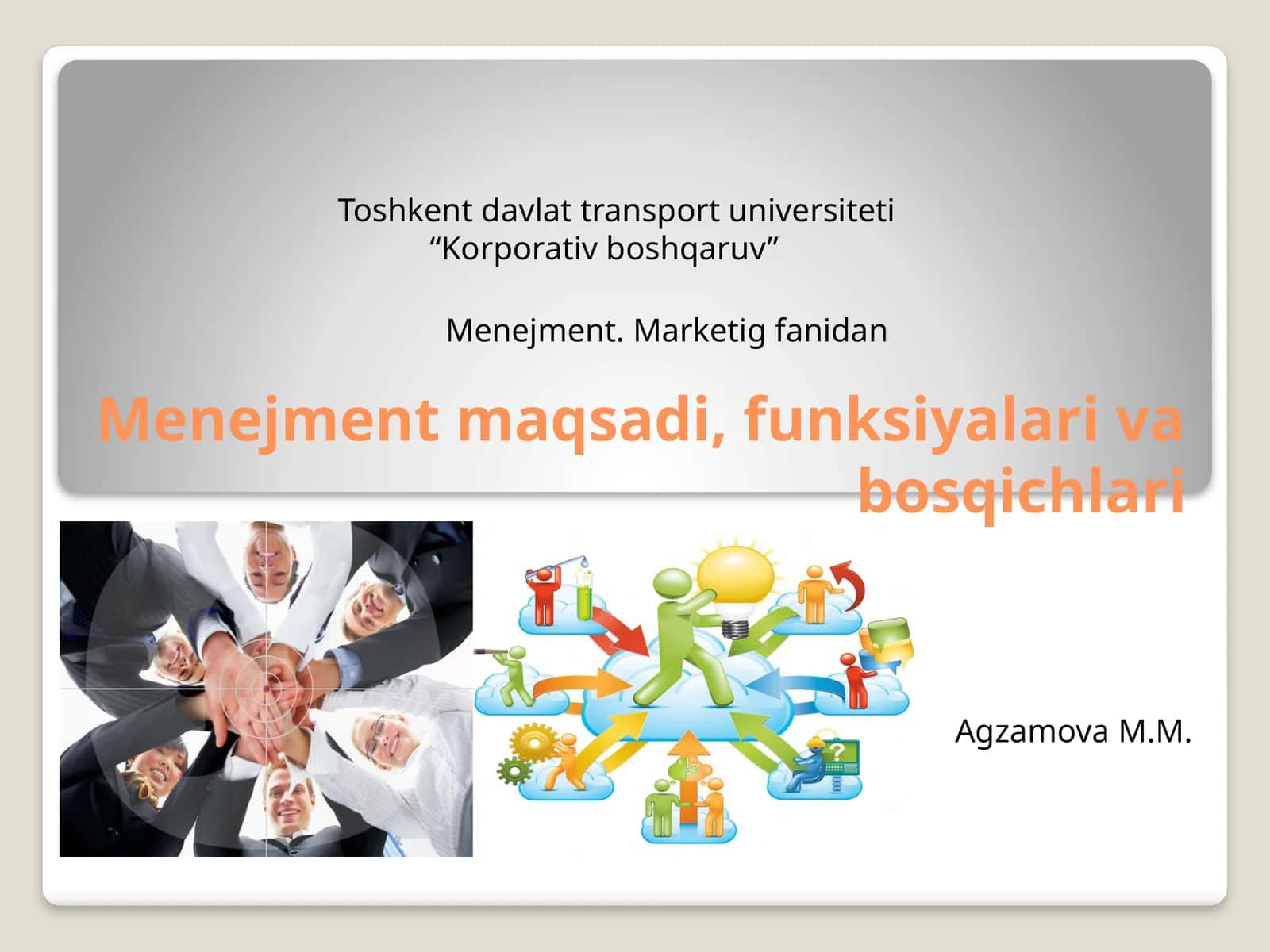Menejment maqsadi, funksiyalari va bosqichlari