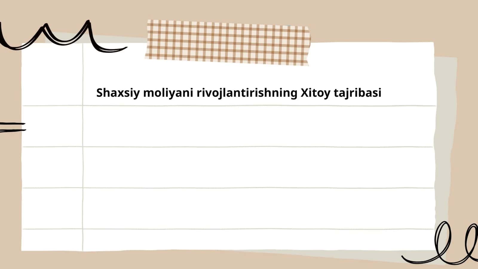 Xitoyning shaxsiy moliyaviy menejment strategiyalari