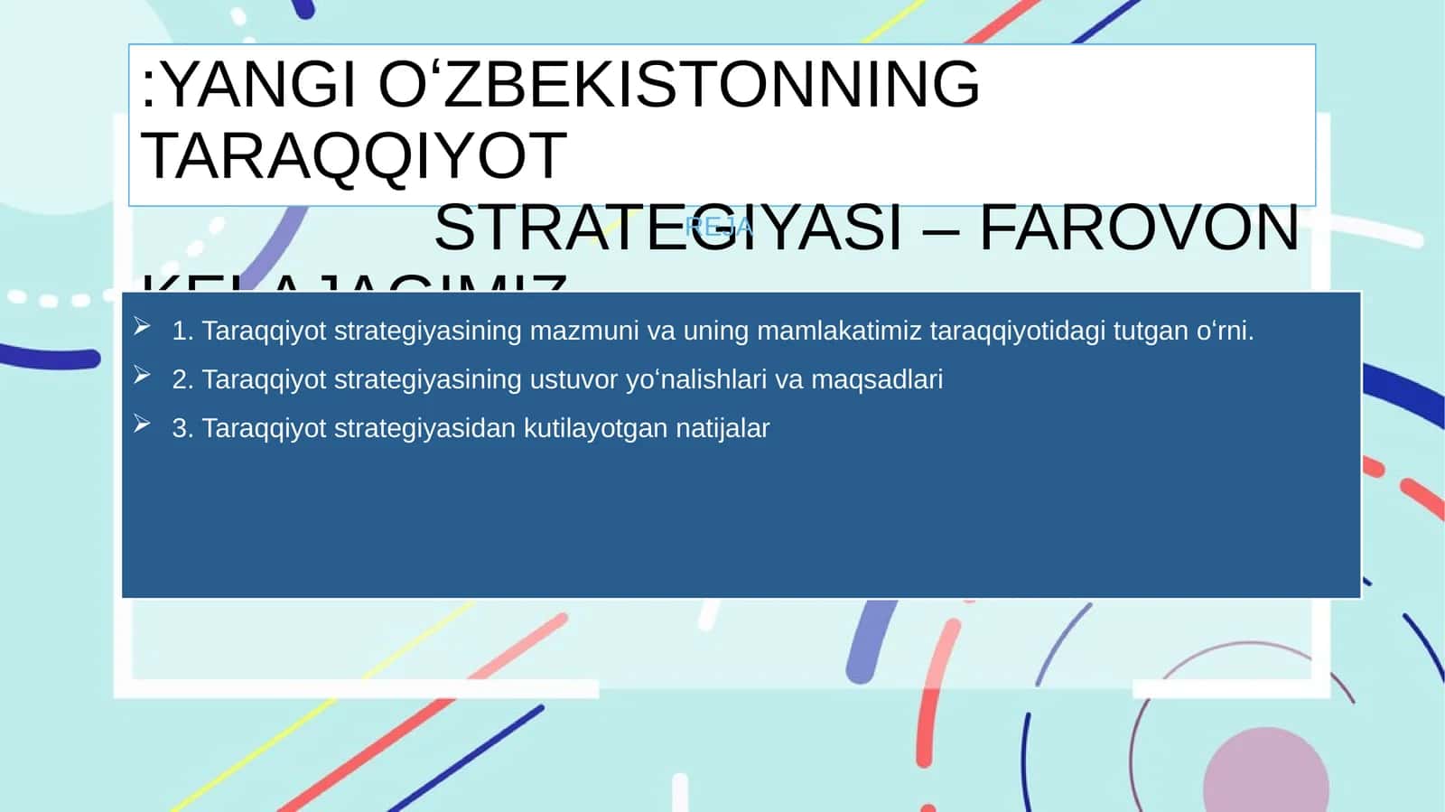 Oʻzbekistonning Taraqqiyot Strategiyasi