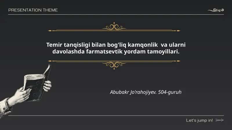 Temir tanqisligi bilan bog'liq kamqonlik va ularni davolashda farmatsevtik yordam tamoyillari