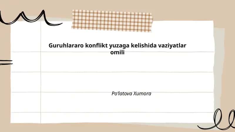 Resurslar uchun raqobat va guruhlararo ziddiyat