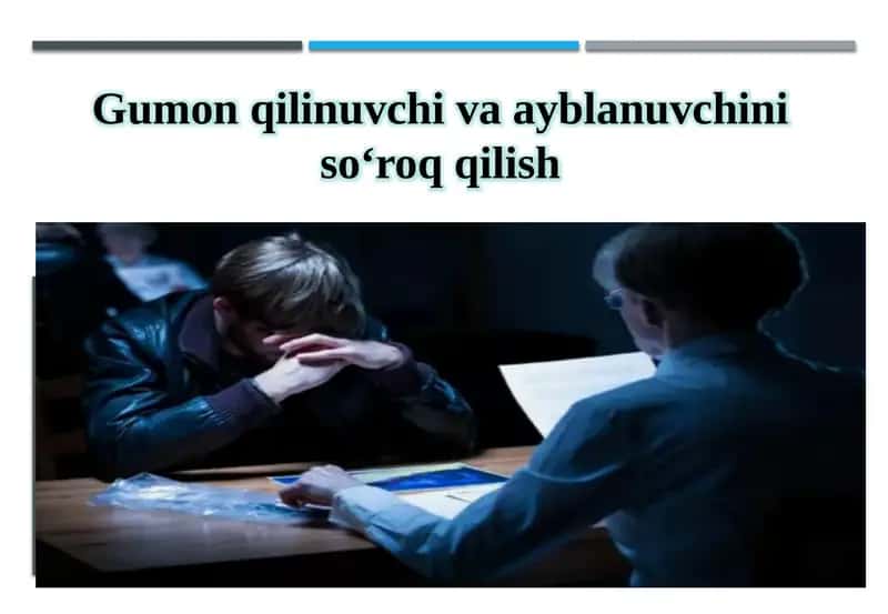 Gumonqilinuvchi va ayblanuvchi nisbiroqilish