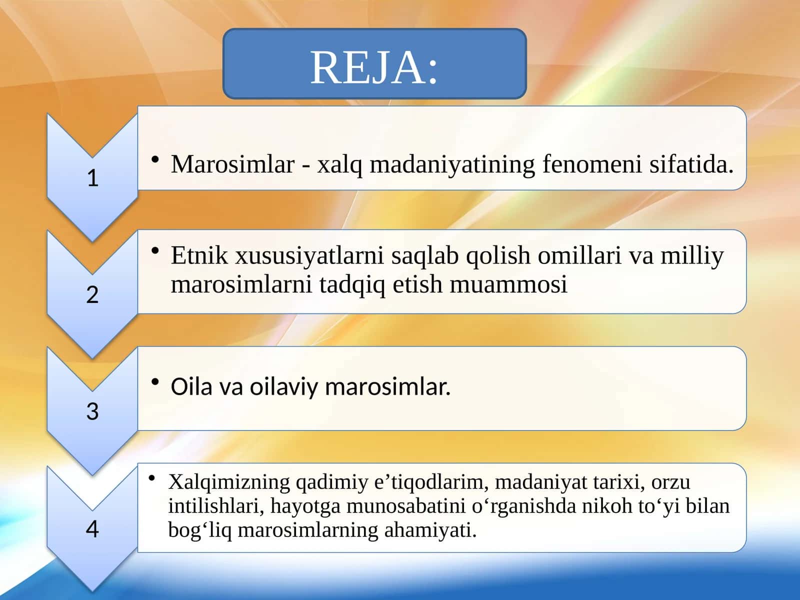 marosimlar xalq fenomenida turgan o'rni