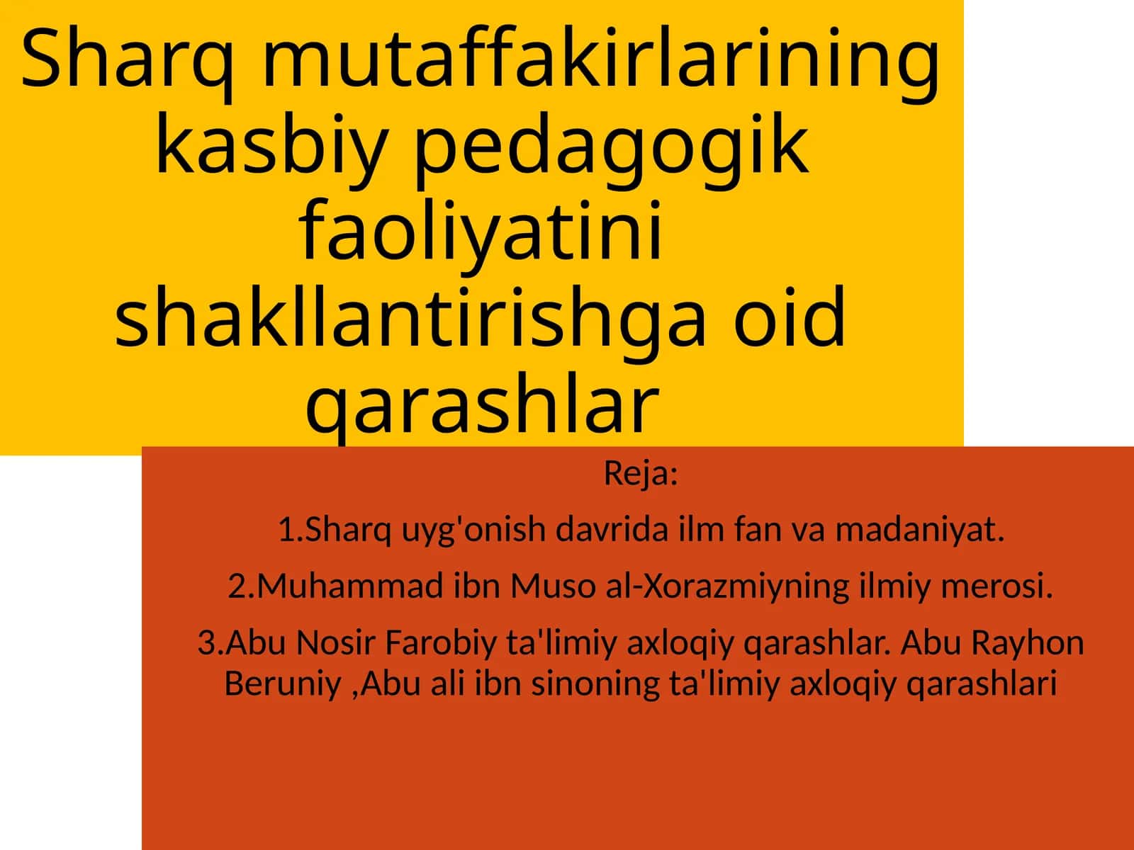 Sharq mutaffakirlarining kasbiy pedagogik faoliyatini shakllantirishga oid qarashlar