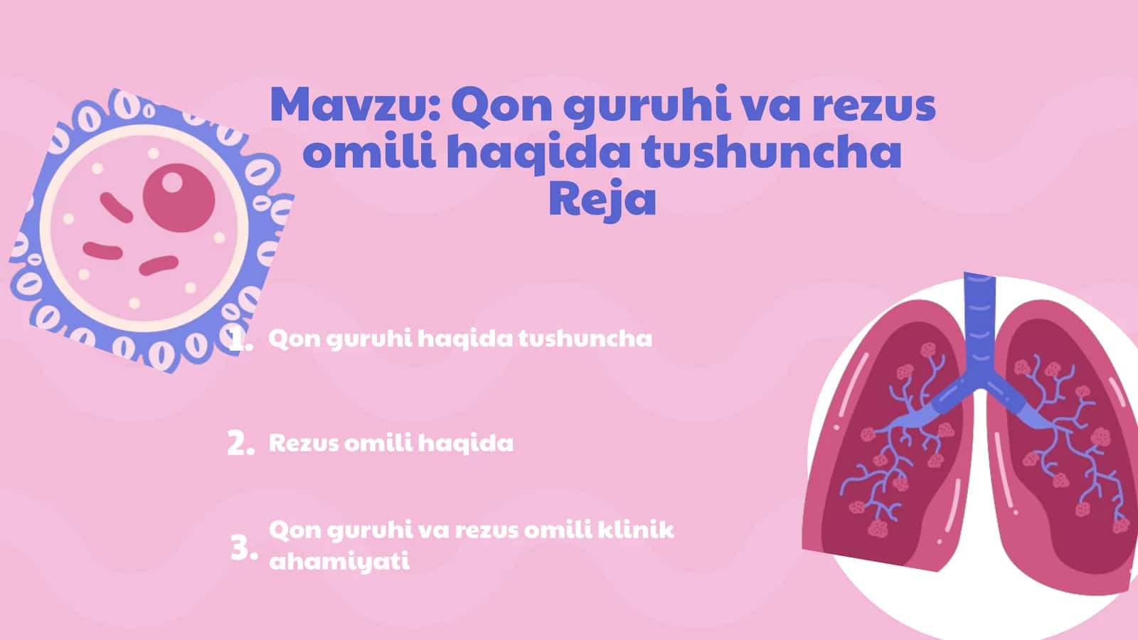 Qon guruhi va rezus omili haqida tushuncha