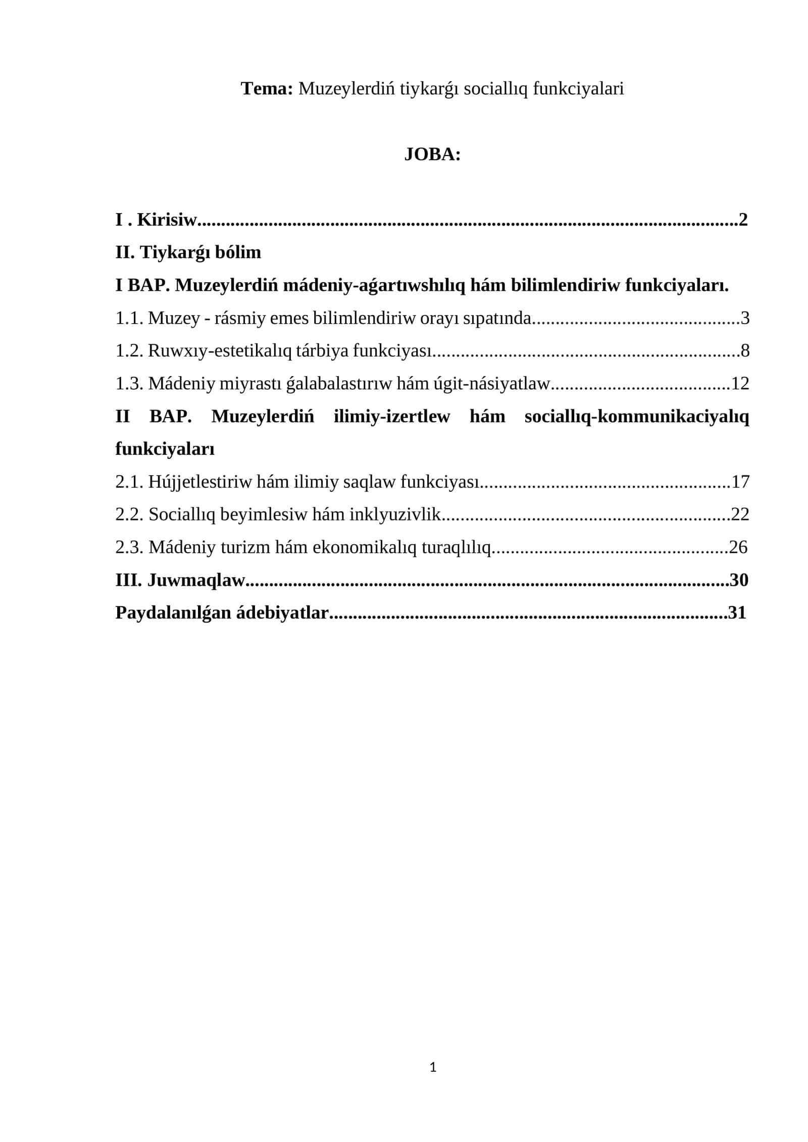 Muzeylerdiń tiykarǵı sociallıq funkciyalari