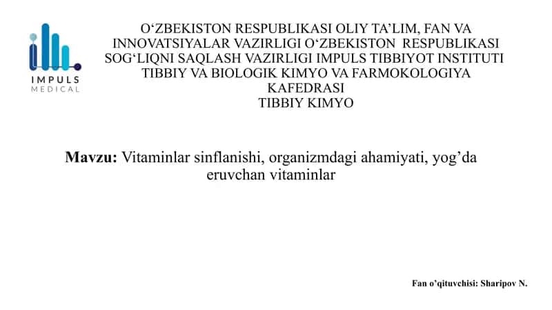 Vitaminlar
