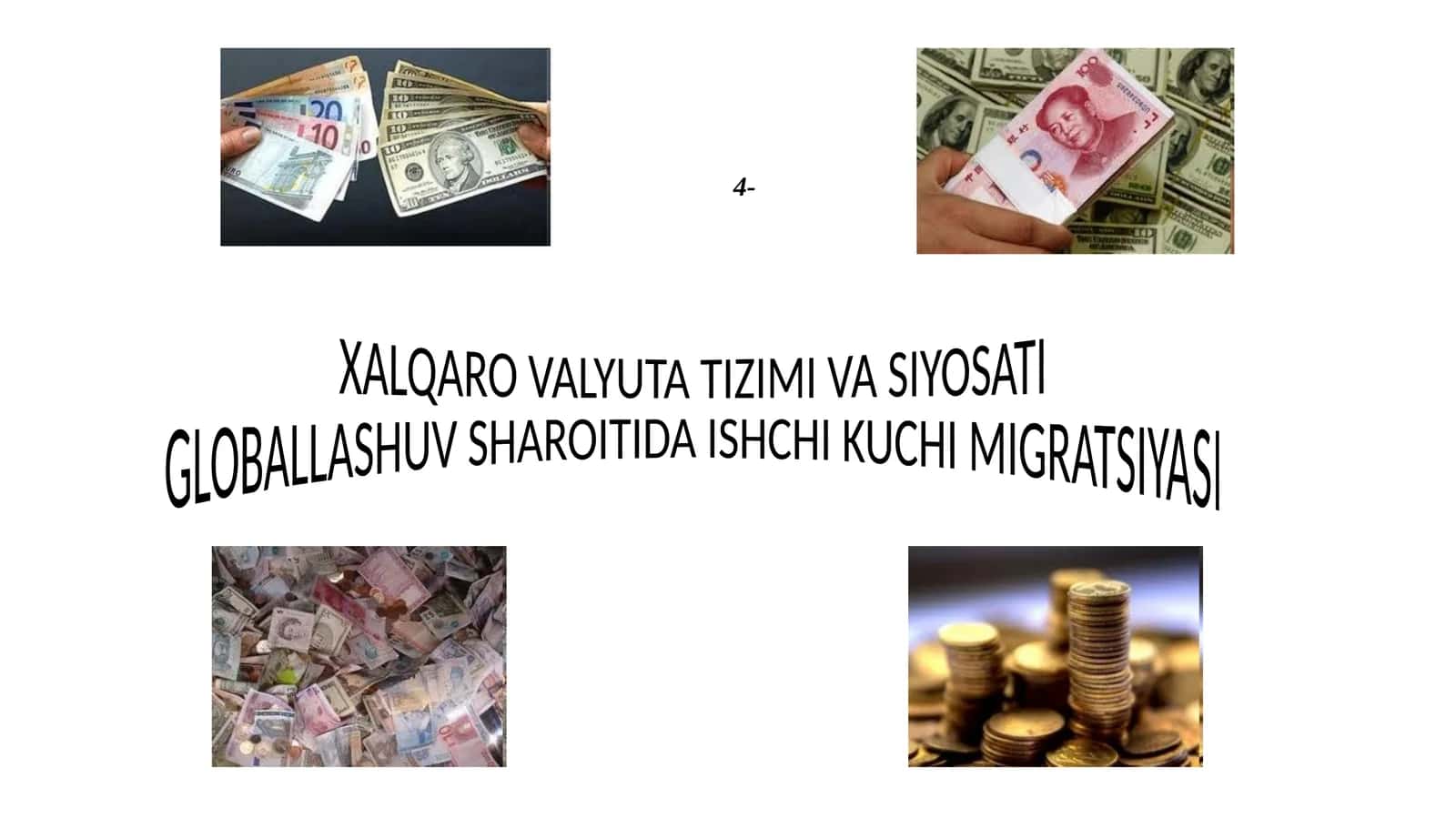 XALQARO VALYUTA TIZIMI VA SIYOSATI