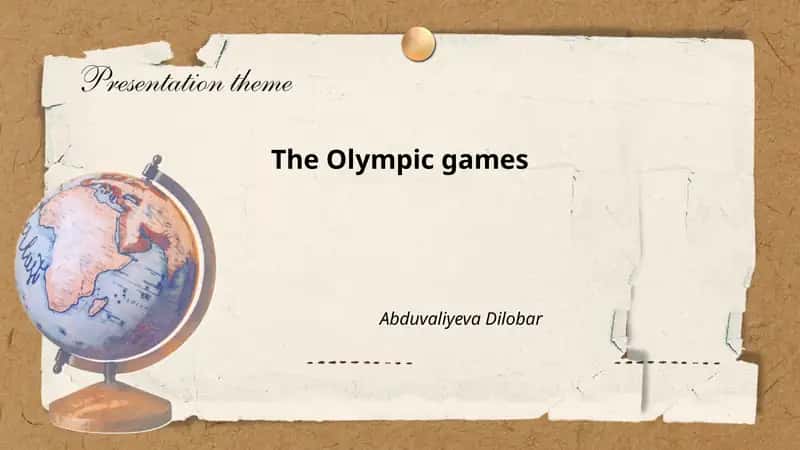 Tarixiy Olimpiya O'yinlari (The Olympic Games)