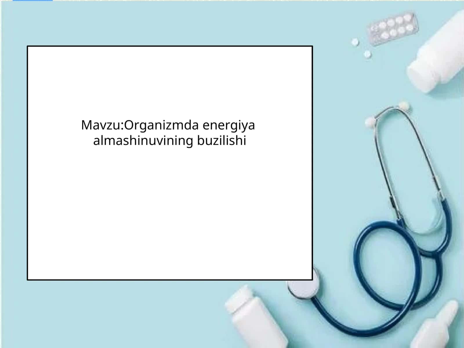 Organizmda energiya almashinuvining buzilishi