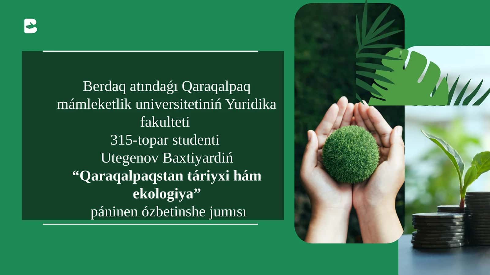 Qaraqalpaqstan táriyxi hám ekologiya