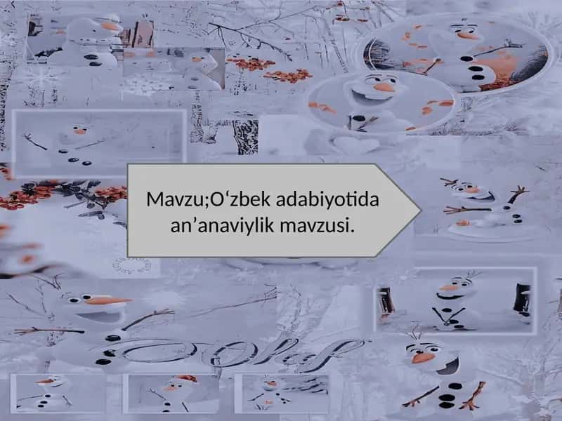 Oʻzbek adabiyotida anʼanaviylik mavzusi
