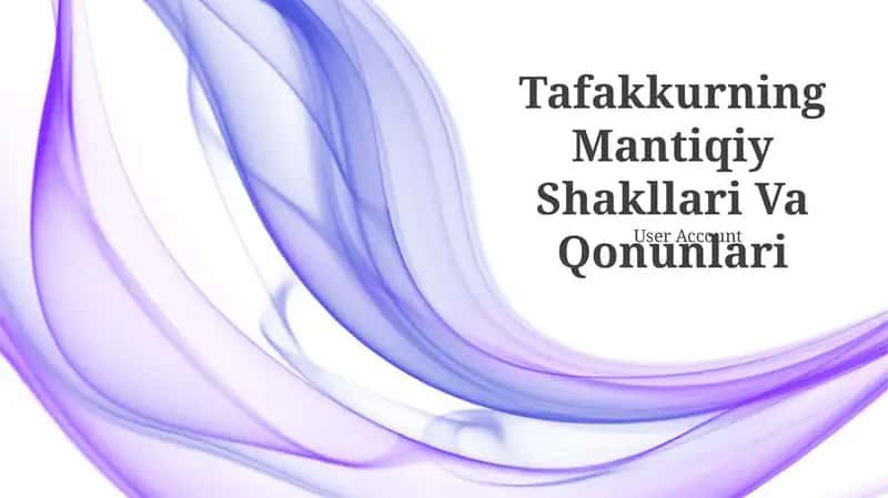 Tafakkurning Mantiqiy Shakllari Va Qonunlari