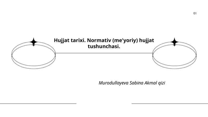 Normativ (me'yoriy) hujjat tushunchasi